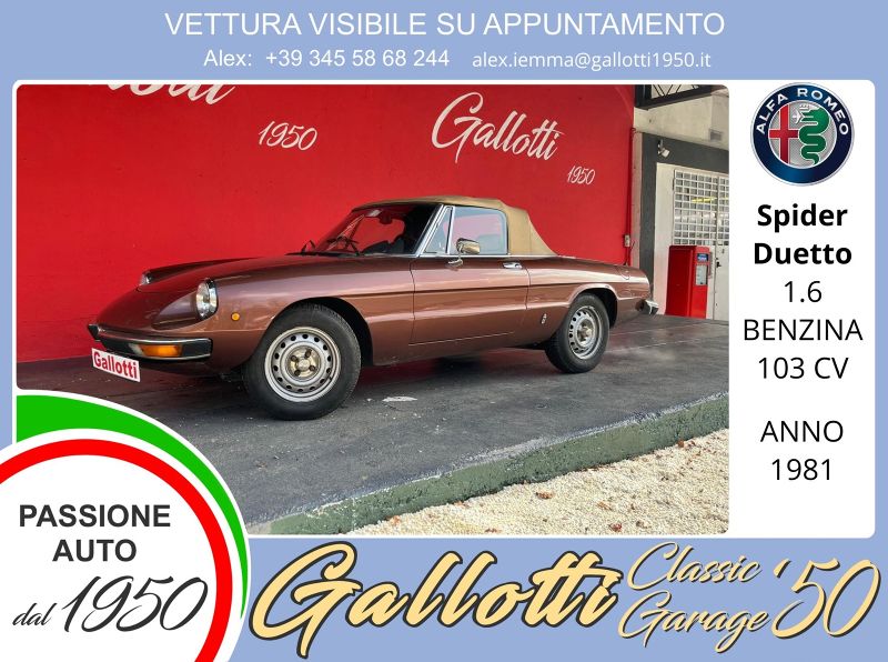 Alfa Romeo Spider Duetto II Coda Tronca Spider 1.6 Junior - Gallotti Auto
